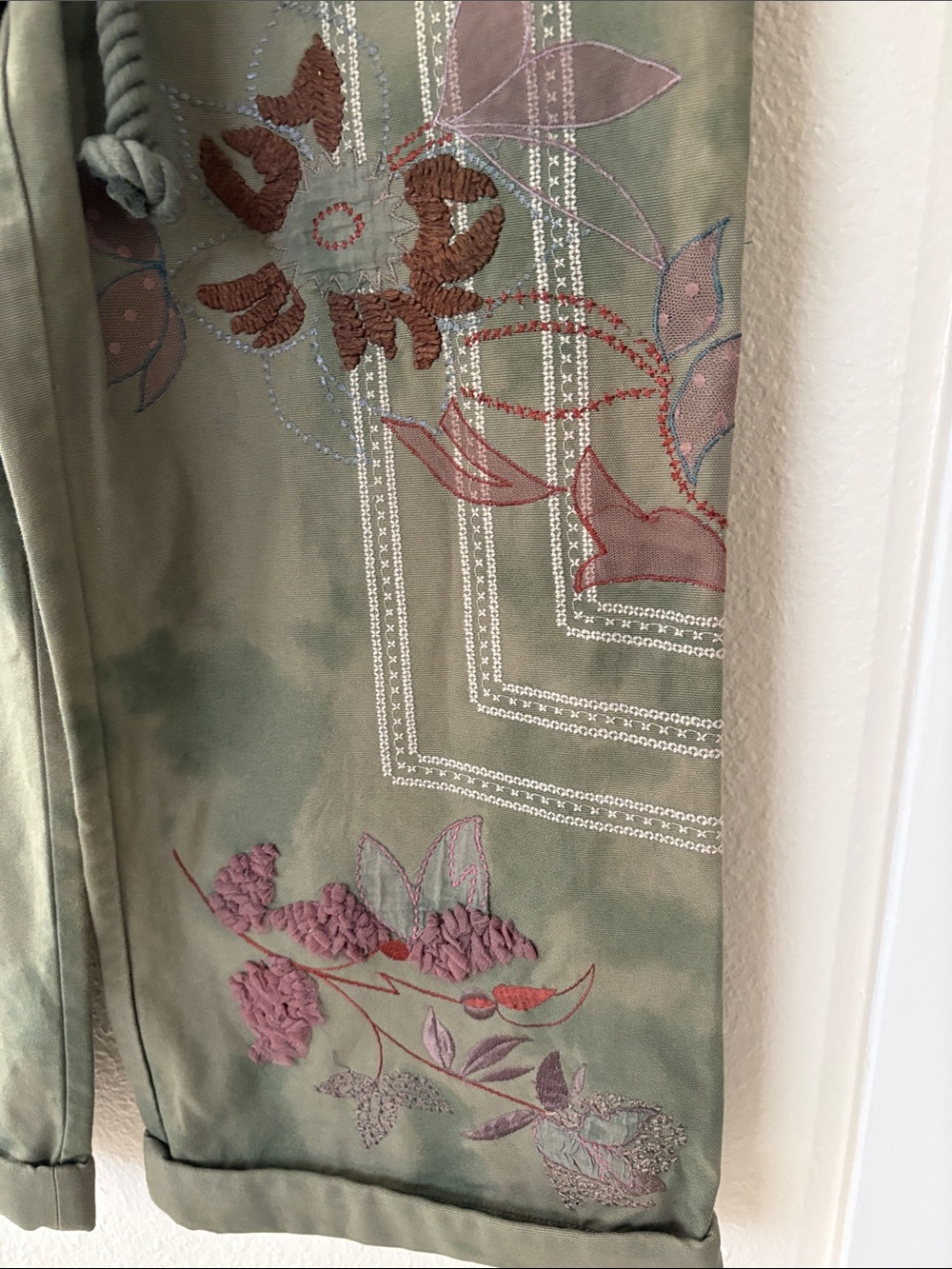 NWOT Free People We The Free Electric Sands Embroidered Pants - Picture 7 of 9
